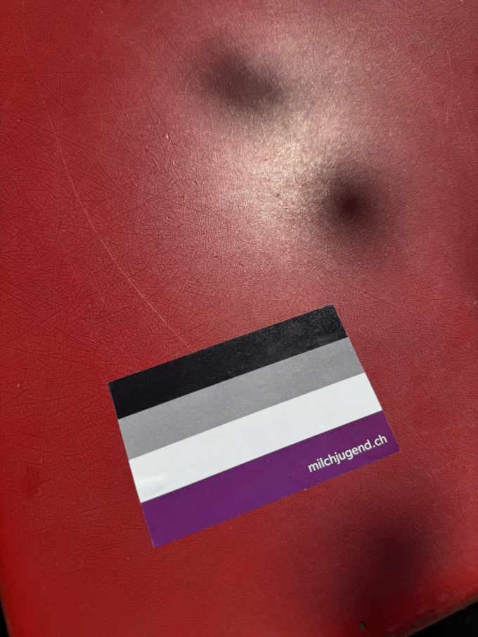 Flagge mit den Farben für ace (asexuell) als Sticker